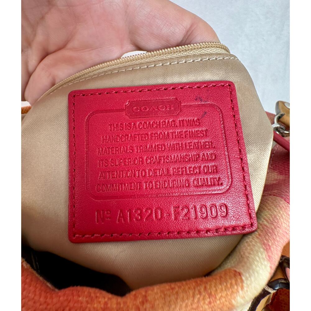 Coach Ashley Multicolor Floral Satchel in Durable Canvas with Leather Trim - Picture 10 of 15